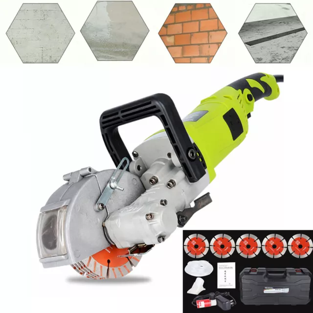 Ranura de pared eléctrica fresadora de pared fresadora de ranura con 125 mm 5 discos