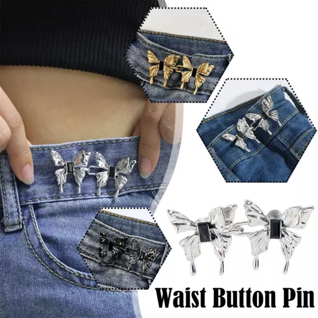 PANT WAIST TIGHTENER Adjustable Button Pins Button Clip Pant Waist Buttons  $4.13 - PicClick AU
