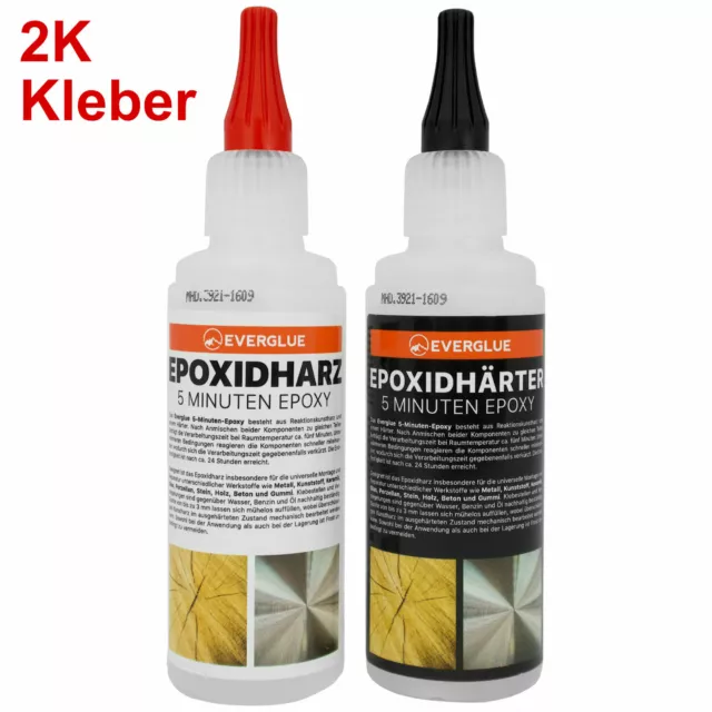 2 Komponenten Kleber Epoxidkleber 200g 5 Minuten Schnellkleber Epoxidharz