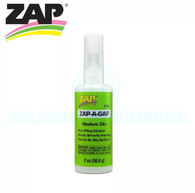 Zap Glue - Zap-A-Gap CA+ Medium Viscosity (Green Label) - 2oz - PT01