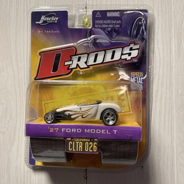 JADA TOYS 2006 DRods '27 Ford Model T Roadster Hot Rod Rubber Tires