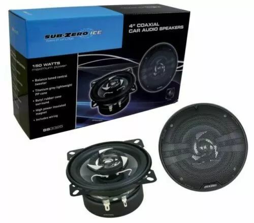 4-inch Car Audio Stereo Speakers 150w Coaxial Sub Zero Ice