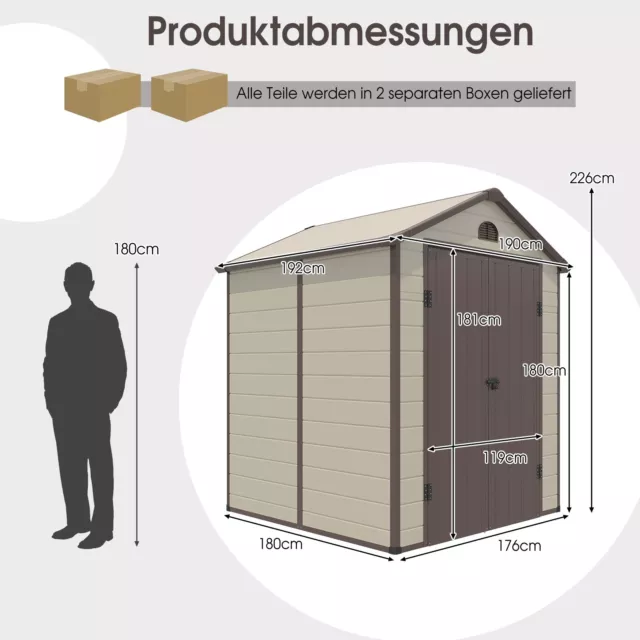 Gerätehaus Geräteschuppen Metall Gartenhaus Schuppen Pultdach Rampe 3