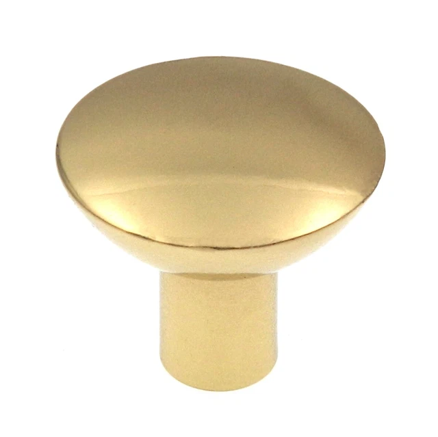 Amerock Hardware BP1416-3 Polished Brass Solid Brass 1 1/8" Cabinet Knob Pulls