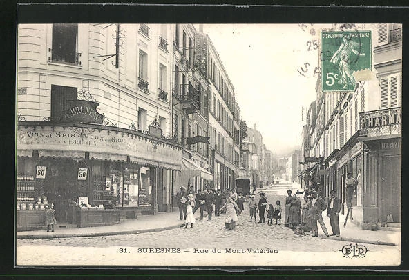 CPA Suresnes, Rue du Mont-Valerien 1909