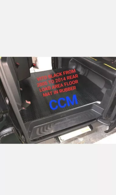 Mercedes Vito Black Cab 2015 To 2022 Tailored Rubber Mat for Passenger Area