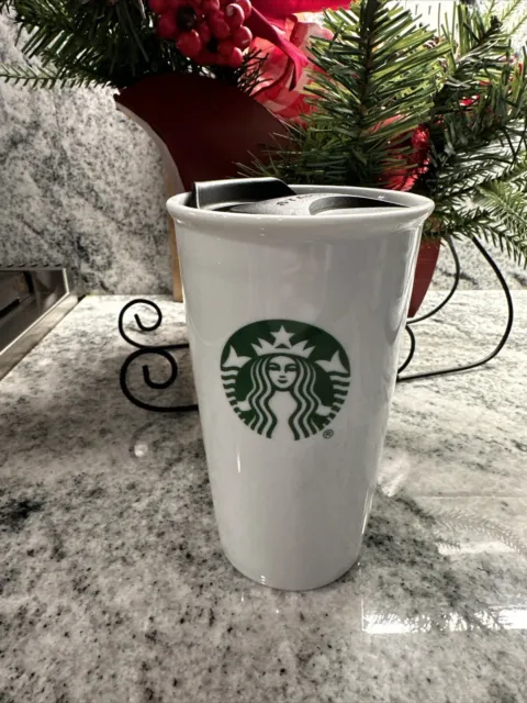 Starbucks Coffee Company Porcelain Mug, Tumbler, Cup, White with Logo, 10 oz