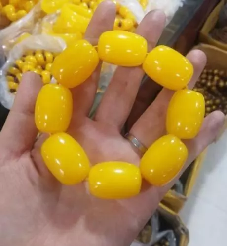 tibet mila bracelet mala prayer bead amber resin necklace antique baltic sea 1pc