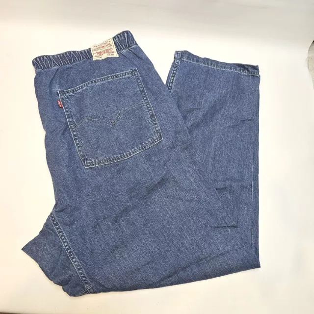 Levi's Stay Loose XXL Boxer Taper Mens Blue Denim Hemp Jeans Elastic Waist