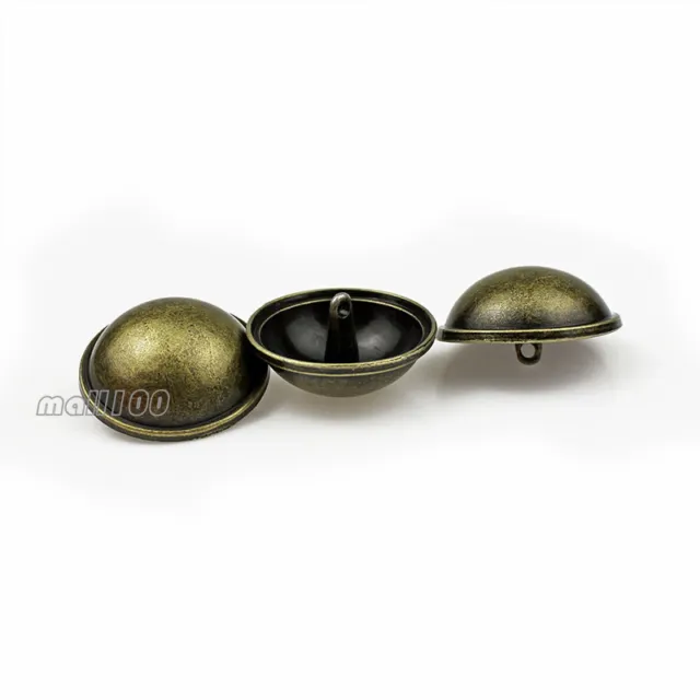 12PCS Metal Mushroom Antique Bronze Round Shank Button Sewing Embellishments