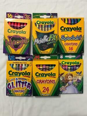 Crayola Nuovo Vintage Crayola Pastello Lotto Colore Slicks Glitter Metallico Speciale 