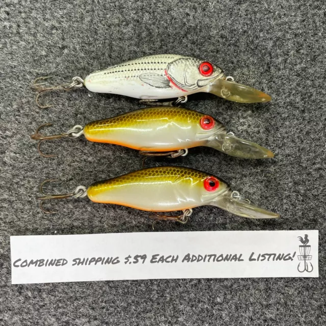 VINTAGE BOMBER SMILIN Minnow ( Lure Lot Of 4) Fishing Lures $11.00