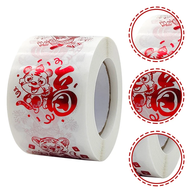 1 Roll thank you seal stickers New Year Umschlag Aufkleber Selbstklebende Etiket