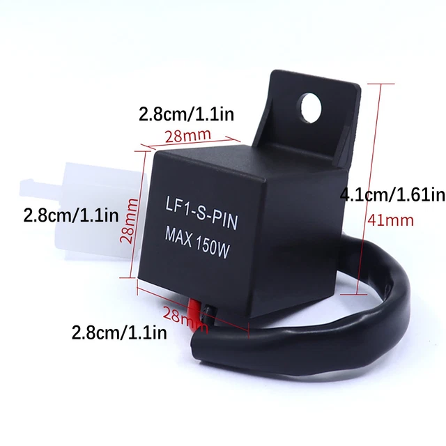 2-PIN 12V ELECTRONIC LED Flasher Relay for Motorcycle Turn Signal Bulbs ...