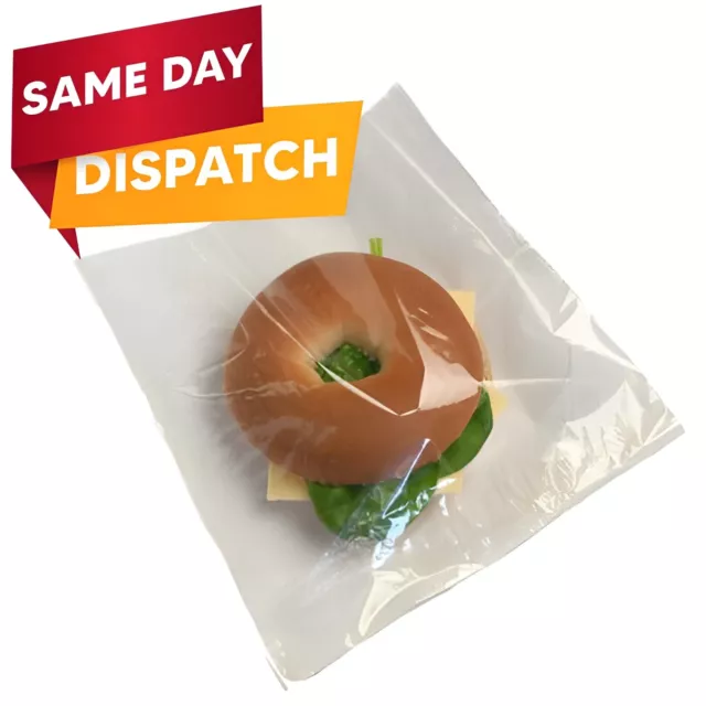 Clear Film Fronted Paper Bags Cellophane Window for Sandwich Food Card & Gifts