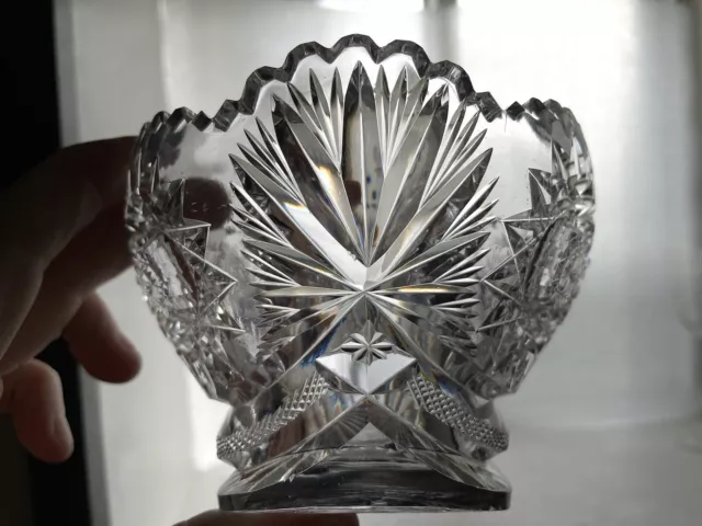 ABP American Brilliant Cut Glass Mayonnaise Bowl J.D. Bergen Diadem / Bermuda