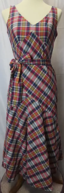 LAUREN Ralph Lauren Women's Sleeveless Dress, Madras Plaid (PF23)