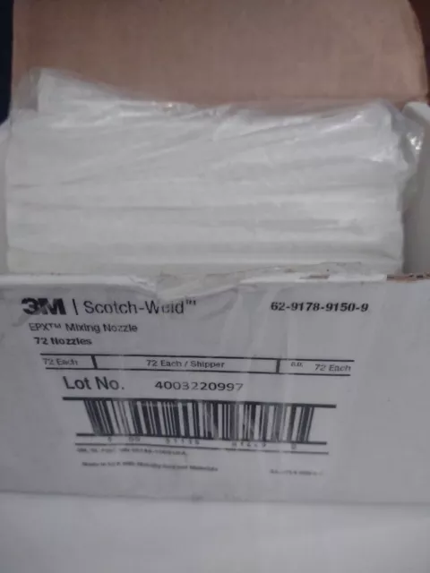 3M Scotch-Weld EPX Mixing Nozzles Helical White 72 Each New Sealed