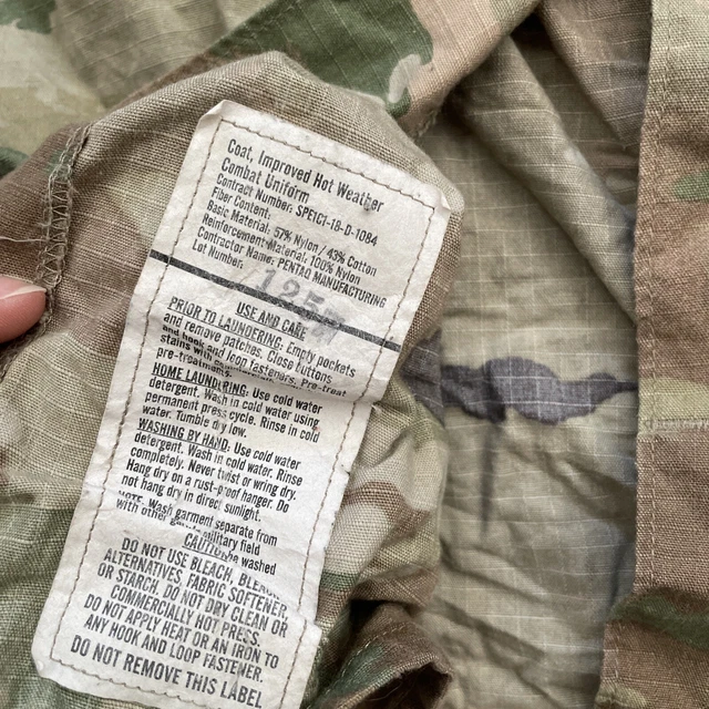 ARMY MULTICAM OCP Combat Hot Weather Uniform Coat - Large Short #7 3