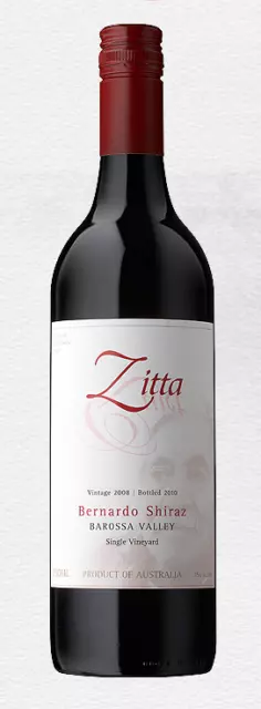 Zitta Wines Bernardo Shiraz Red Wine Barossa Valley SA 2008 (750mL)