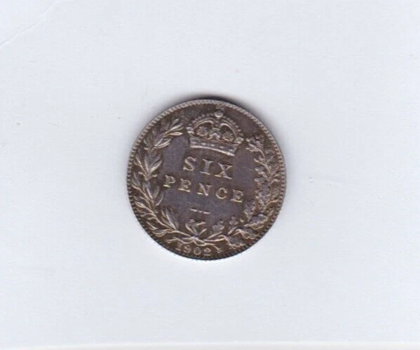 Matt Proof 1902 Edwardian Silver Sixpence Coin In Near Mint Condition