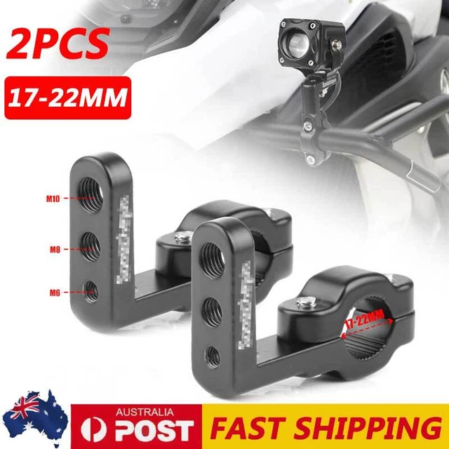 2X 22-31mm Motorcycle Fork Mount Bracket Holder Clamp Spot Fog Light Headlight - Foto 2