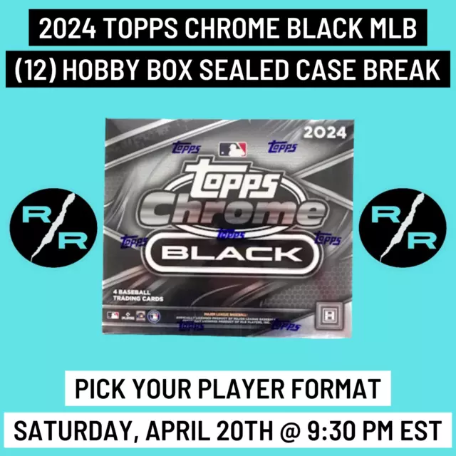 COLTON COWSER 2025 Topps Chrome Black MLB 12 Hobby Box 1 Case Break