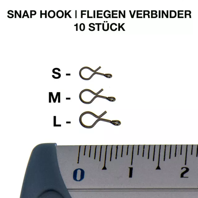 Snap Hook 10er Set (GP nach Auswahl) Fliegen Verbinder in 3 Größen Versandkfrei