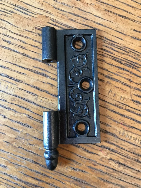 Antique Cast Iron Door Hinge, Right Half Only - 3½" x 3"