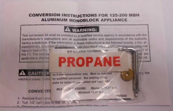 Lennox 1272034/X4704 Boiler Natural Gas To Lp Conversion Kit 171612