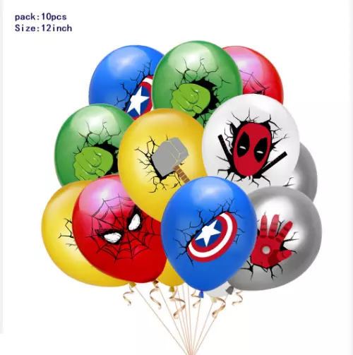 10 Pz 12`` Supereroe Avengers Palloncini IN Lattice Bambini Compleanno Festa