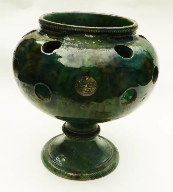 Pot à bulbes ancien en terre vernissée