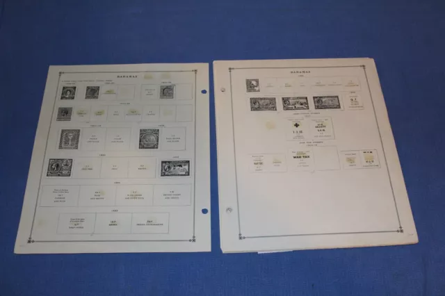 Bahamas 34 Scott International Stamp Album Pages to 1990 BlueLakeStamps Useful!