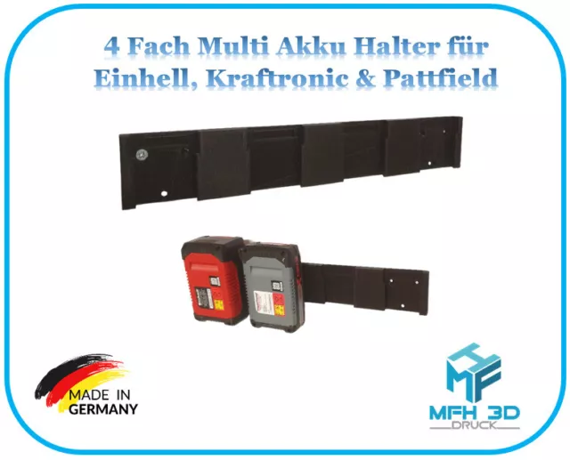 Multi Einhell Akku 4x Akkuhalter Wandhalter Halterung für 18V Akku's