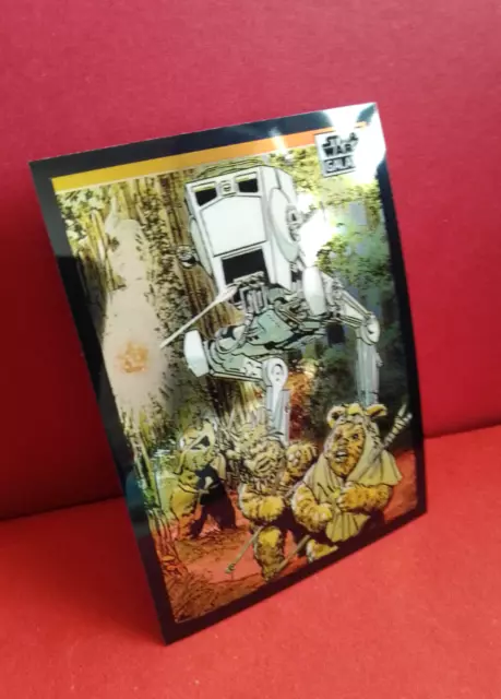 2022 Topps Star Wars Chrome Galaxy Ewoks Under Attack base set card n°36