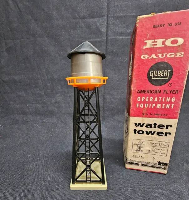 Vtg HO Scale American Flyer Illuminated Water Tower #35206 Original Box 3
