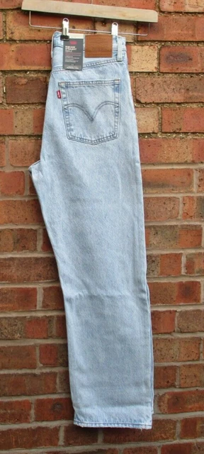 Ladies Levis Jeans Ribcage Straight Ankle Light Blue 24" Waist  29" Inside Leg