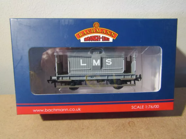 Bachmann  38-552B    Midland Brake Van  LMS Grey  with Duckets    OO Gauge