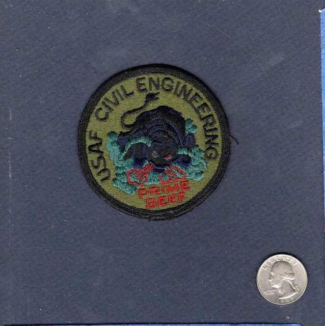 Originale Civile Ingegneria Prime Manzo USAF Stinto Squadrone Toppa