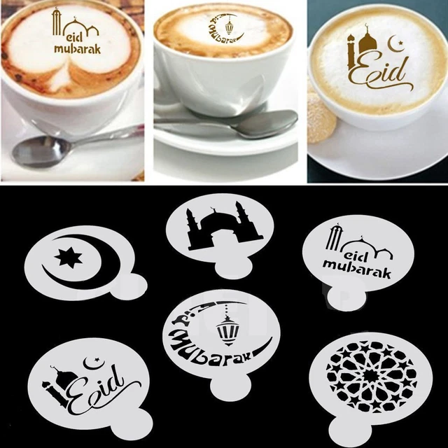 moschea - biscotti Eid Ramadan. biscotti decorazione torta - caffè - stencil
