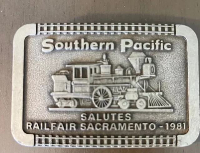 Belt Buckle Pewter  from Southern Pacific Railfair Sacramento CA. 1981