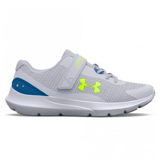 Under Armour Junior Surge 3 Scarpe da ginnastica (Grigio/Blu)