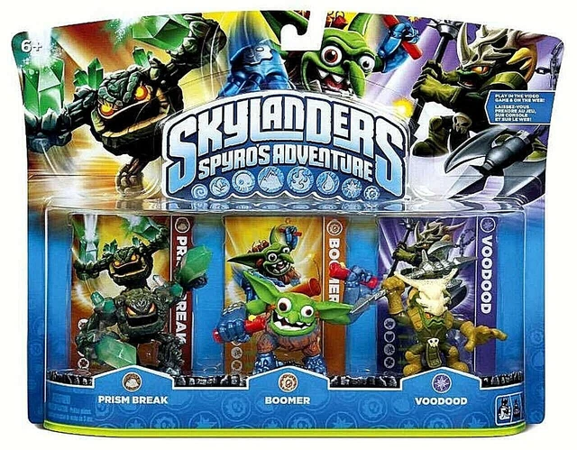 Skylanders Spyro's Adventure 3 Pack - Prism Break, Boomer & Voodood , 2011 - NEW