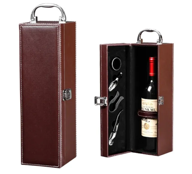 4 Piezas Set de Vino Caja de Vino Con Sumiller Accesorios para 1 Botella de Vino