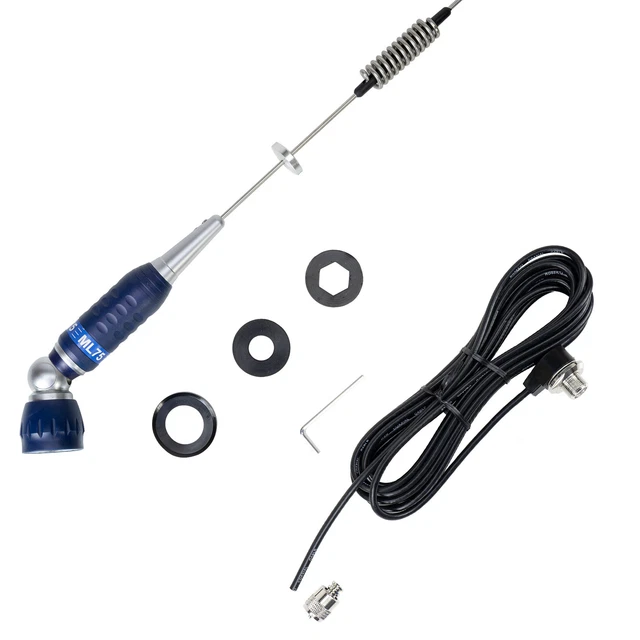Antenne CB LEMM Vortex 3000 PL - 200 Cm, 26.2-27.8Mhz, 2500W - Sans Câble