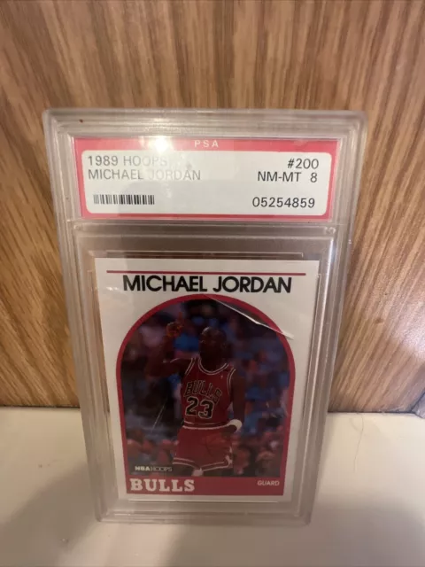 Michael Jordan PSA 8 Hoops Collector Card #200 INVEST 1989 INFLATION Last Dance