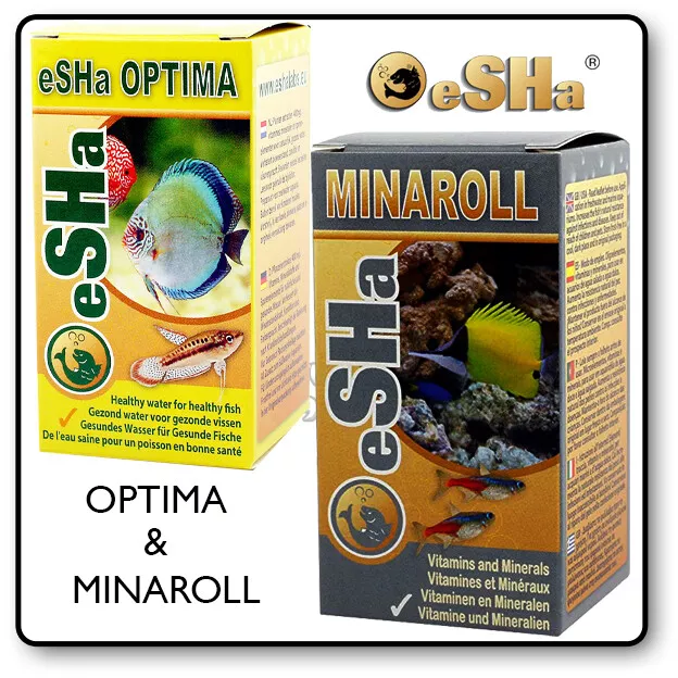 eSHa OPTIMA + MINAROLL FISH HEALTH BOOSTER Vitamins Trace Elements Aquarium