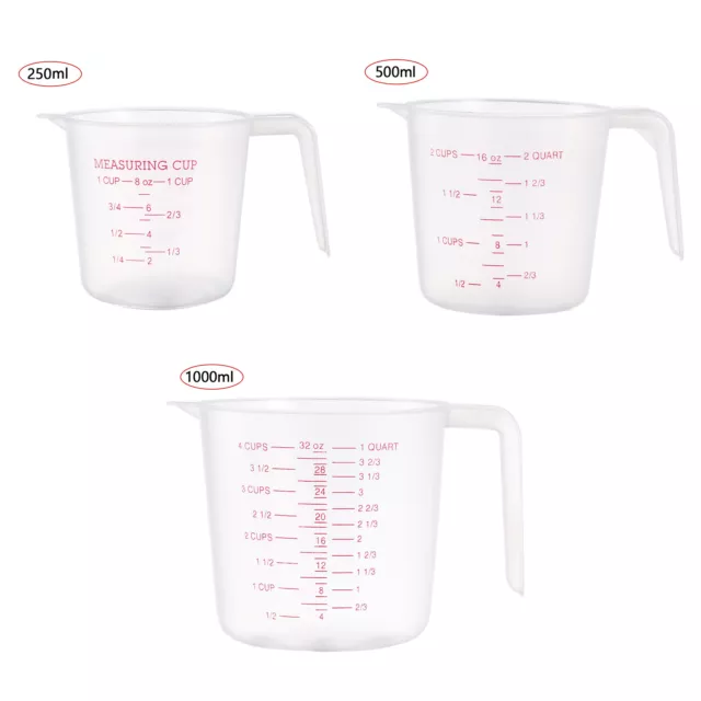 Plastic Measuring Cup Jug for Measure Liquid Oil Flour Baking Items Kitchen Tool