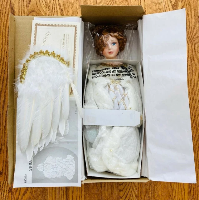 Heritage Signature Collection 2005 Angel Porcelain Doll Item #80025 New-In-Box,  2