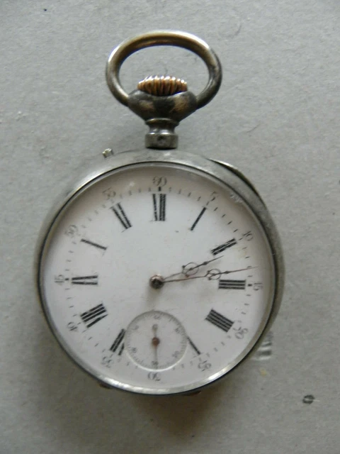 Montre Gousset En Argent Massif - À Réviser Ou Pour Pièces - Occasion